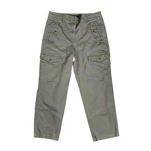 J. Crew Cargo Pants Women’s Size 12 Green High Rise Military Utility Tapered Leg